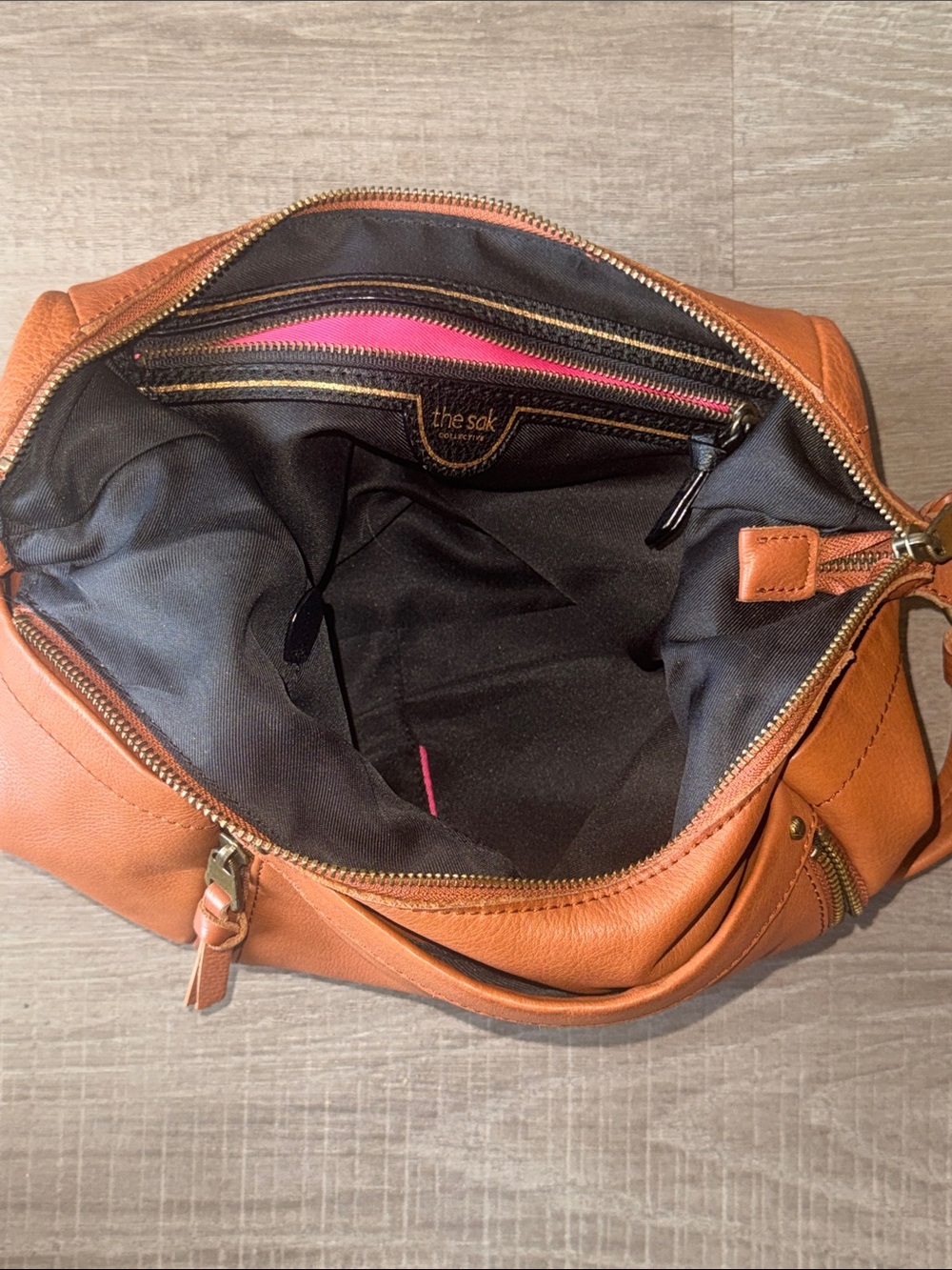 The Sak Collective Keira Leather Hobo Bag - Butter Brown / Caramel - Picture 9 of 14